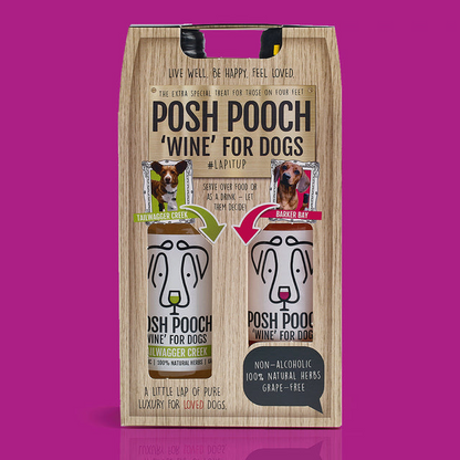 Paquete dúo de vino para perros Posh Pooch (sin alcohol)