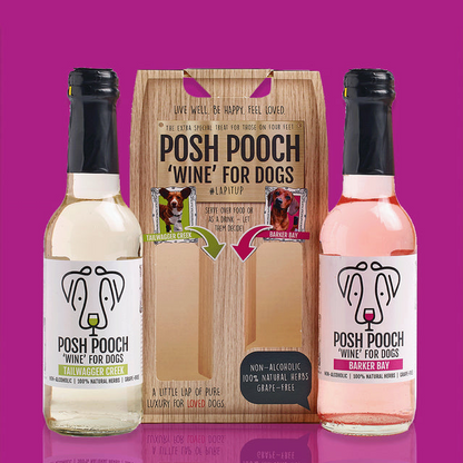 Paquete dúo de vino para perros Posh Pooch (sin alcohol)