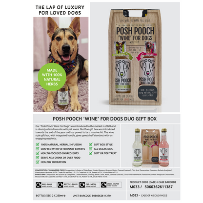 Paquete dúo de vino para perros Posh Pooch (sin alcohol)