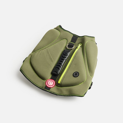 Bundle Aden Dog Raincoat - Green + Life Jacket