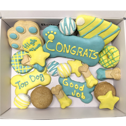 Bonne et Filou Congrats Themed Dog Treats Gift Box