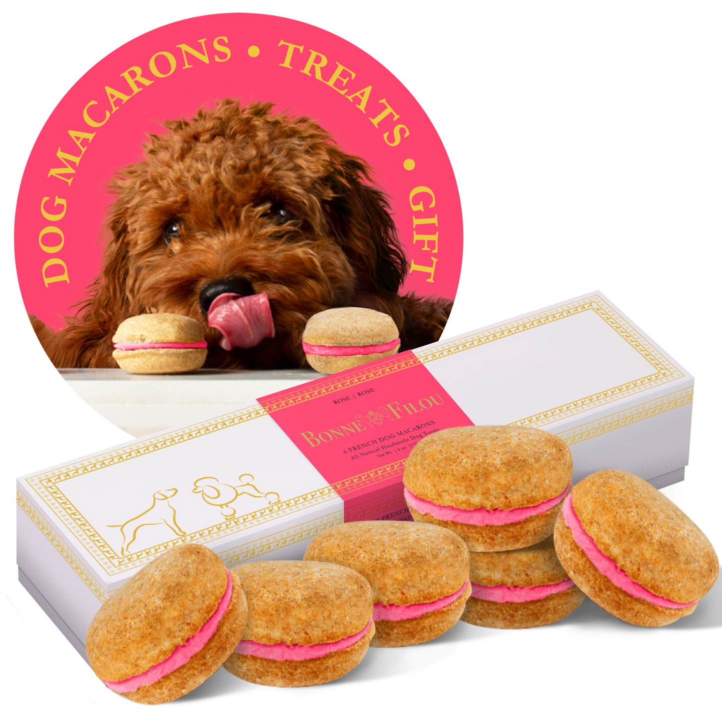 Macarons para perros Bonne et Filou (Caja de 6)