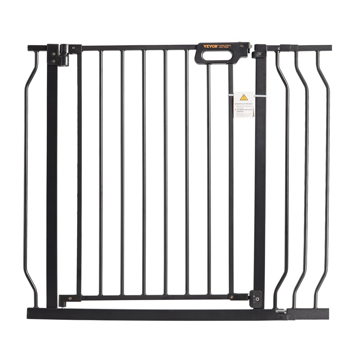 VEVOR Pet Gate, 29.5"-39" Extra Wide, 30" High, Dog Gate for Stairs Doorways and House, Easy Step Walk Thru Auto Close Child Gate Pet Security Gate with Pressure Mount Kit and Wall Mount Kit, Black