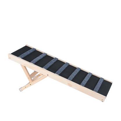 VEVOR Dog Ramp, Folding Pet Ramp for Bed, Adjustable Dog Ramp for Small, Large, Old Dogs & Cats, Wooden Pet Ramp with 39.3" Long Ramp, Adjustable from 15" to 22", Suitable for Couch, Sofa, Car