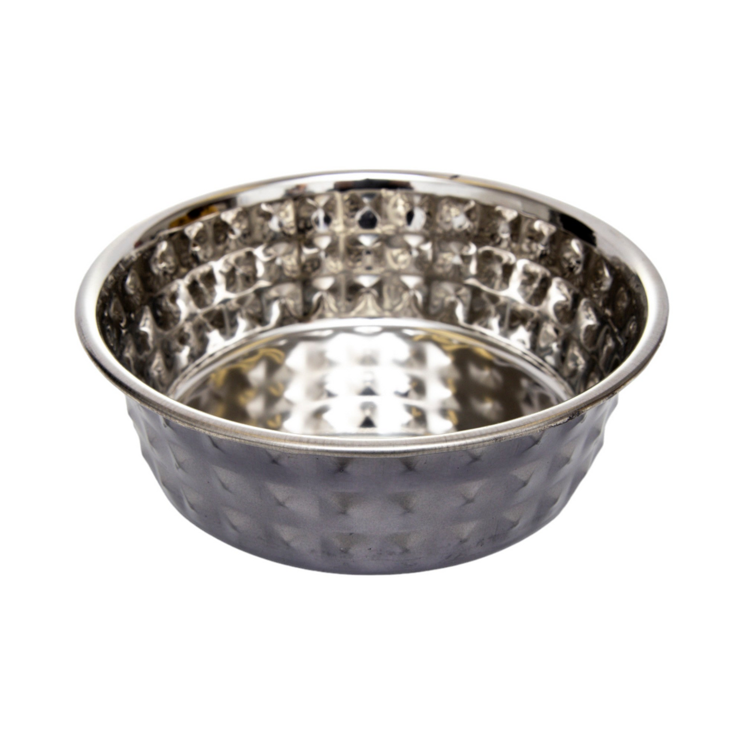 Country Living Cuenco para perros de acero inoxidable martillado Eco-Chic Black Pearl