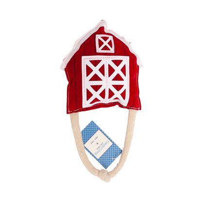 Vegan Leather Red Barn Eco-Friendly Dog Chew Toy