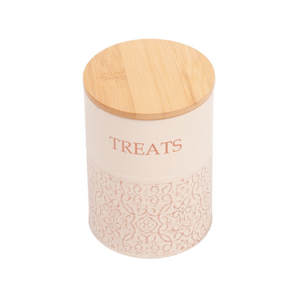 Dog Treat Canister Set - White Swan (2-Pack)