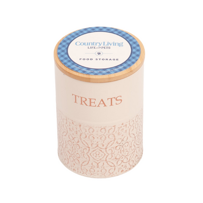 Dog Treat Canister Set - White Swan (2-Pack)