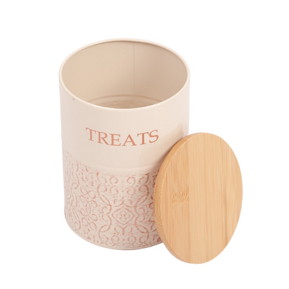 Dog Treat Canister Set - White Swan (2-Pack)