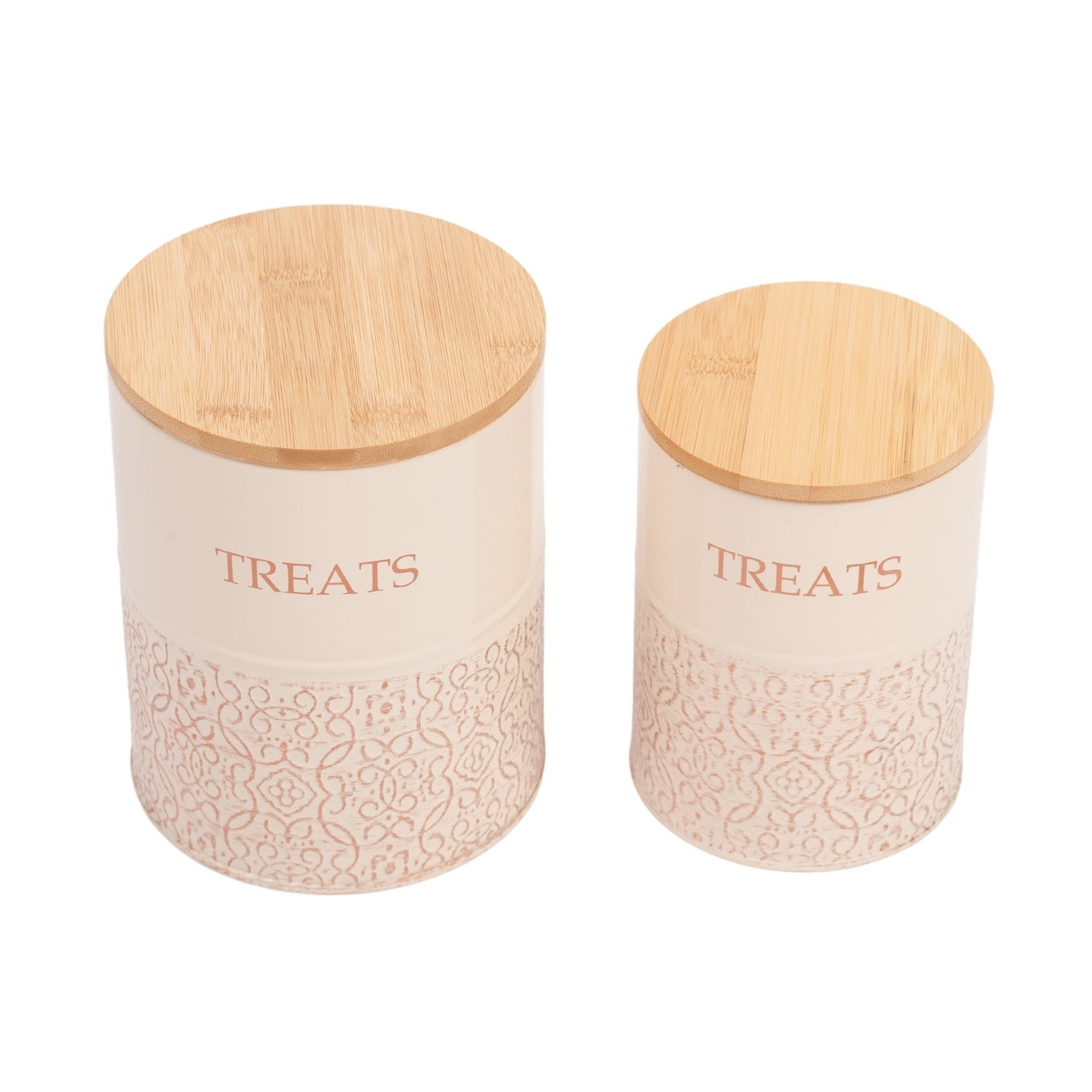 Dog Treat Canister Set - White Swan (2-Pack)