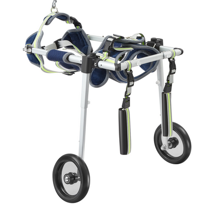 VEVOR 2 Wheels Dog Wheelchair for Back Legs, Pet Wheelchair Lightweight & Adjustable Assisting in Healing,  Dog Cart/Wheelchair for Injured, Disabled, Paralysis, Hind Limb Weak Pet (XS)