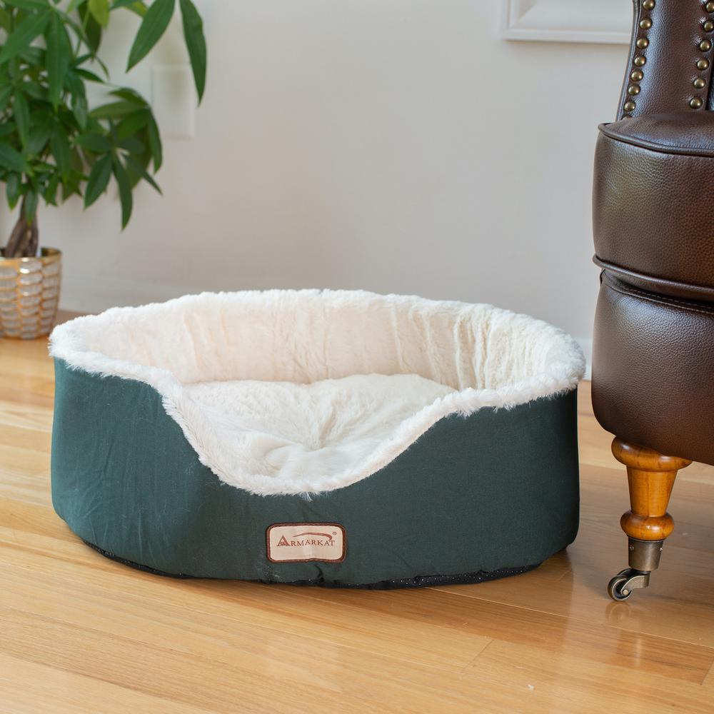 Armarkat Laurel Green and Ivory Pet Bed - Model C04HML/MB