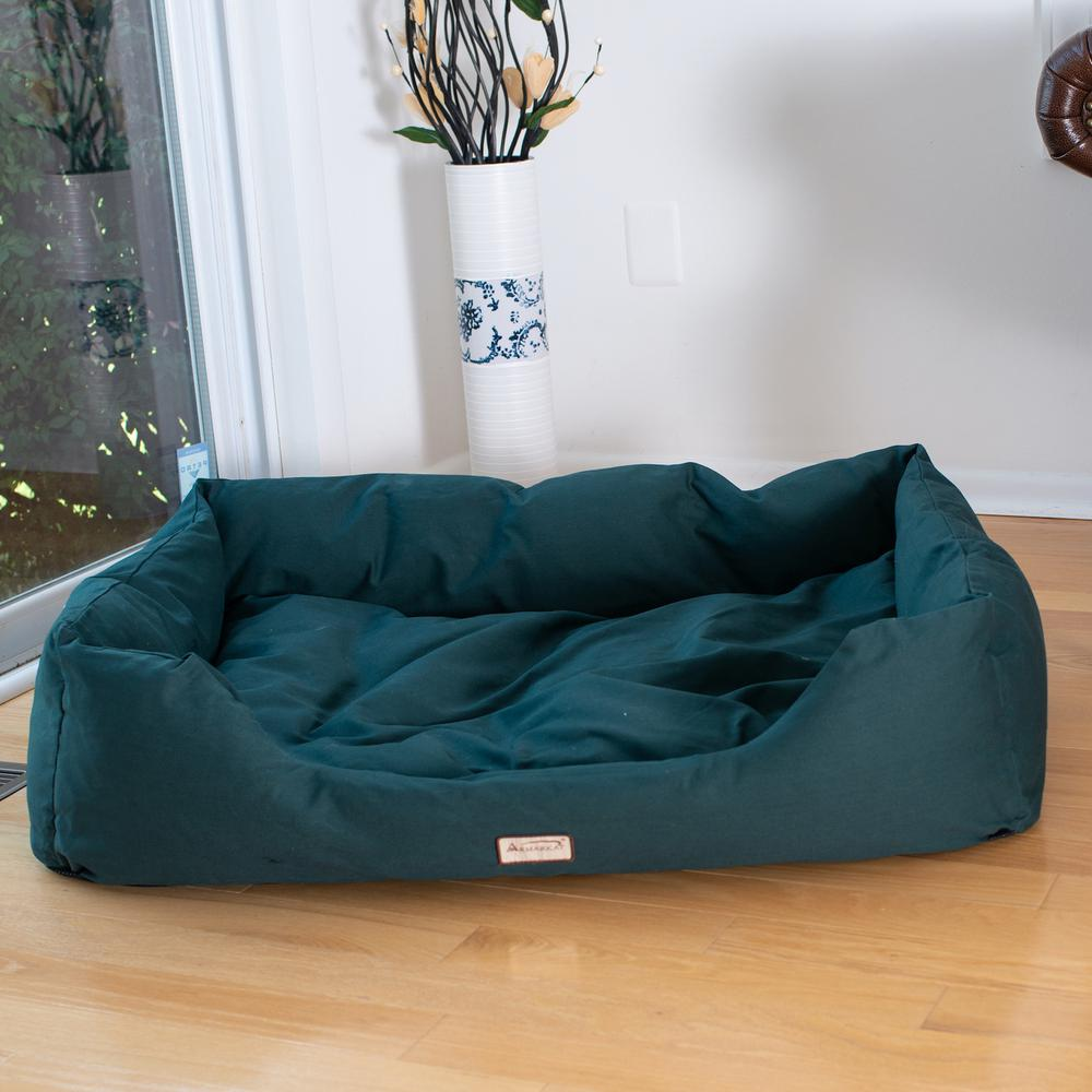 Cama grande para mascotas con refuerzo verde laurel - Armarkat D01FML-L