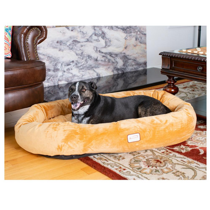 Armarkat Large Bolstered Pet Bed and Mat in Earth Brown