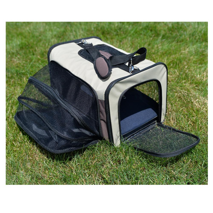 Armarkat Pet Carrier in Beige & Chocolate