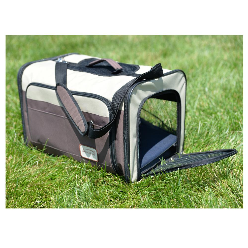 Armarkat Pet Carrier in Beige & Chocolate