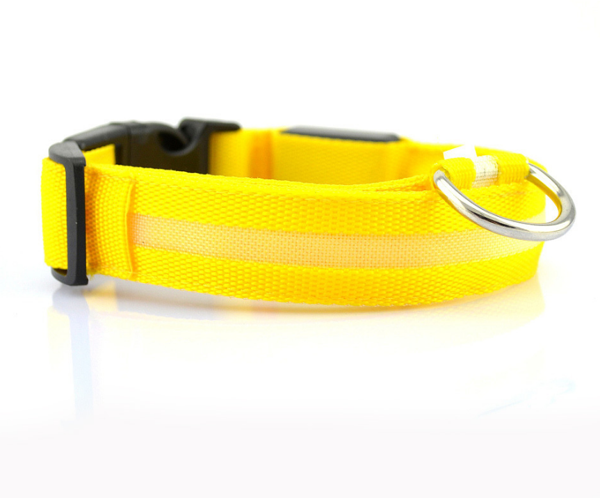 Nylon LED Pet Dog Luminous Collar: Night Safety Flashing Glow in Dark Dog Cat Leash