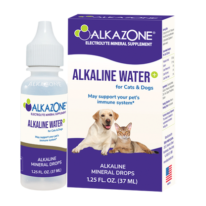 Agua alcalina para mascotas Alkazone®: suplemento dietético esencial para perros 