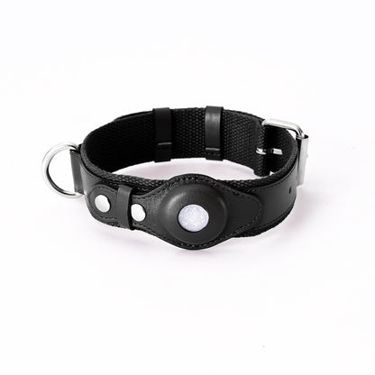 Exquisite Leather Collar with Airtag Pet Tracker Protective Cover