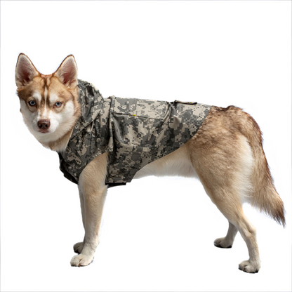 Chubasquero plegable para perros del ejército de EE. UU. - Camuflaje